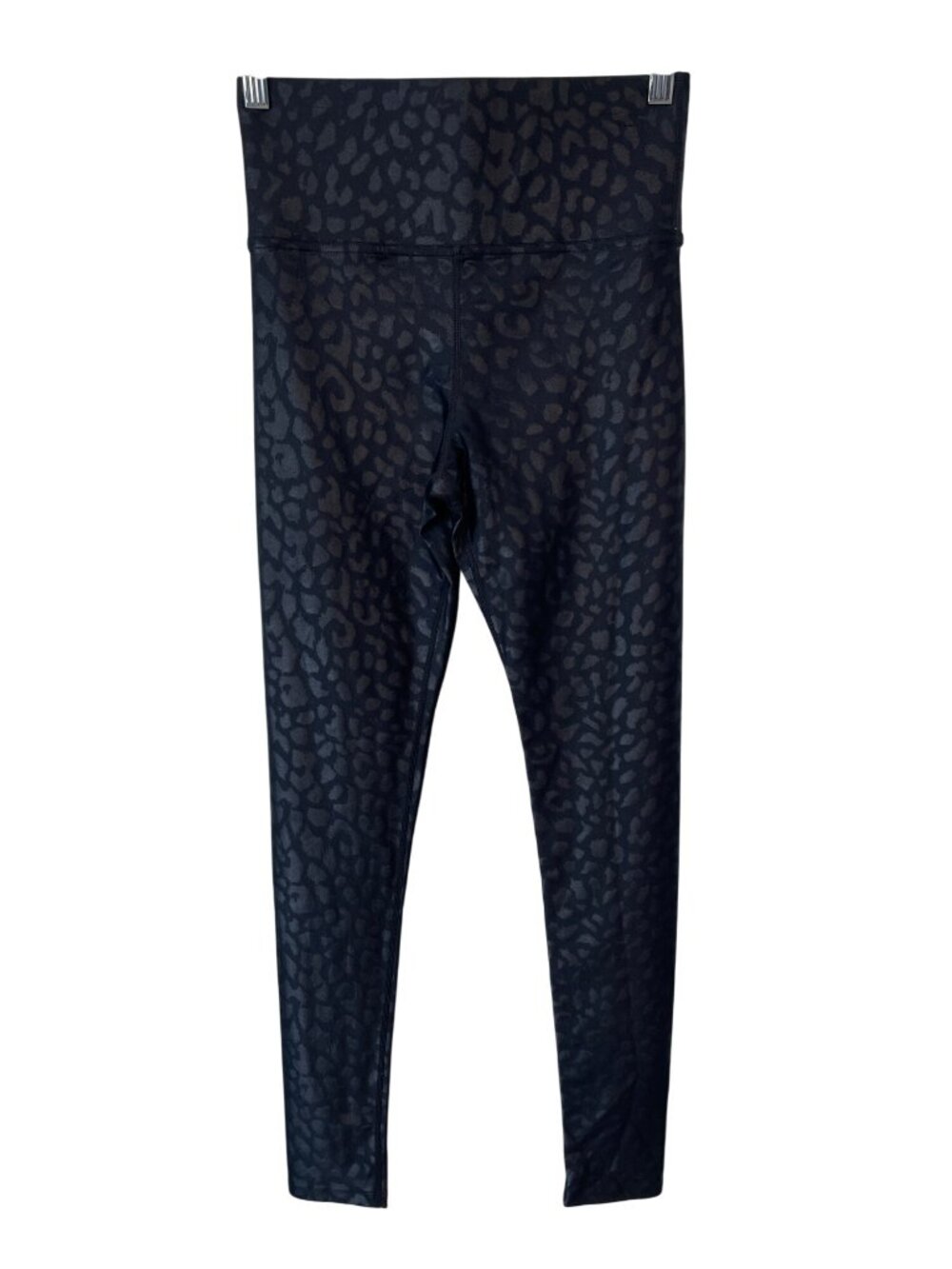 Carbon38 Leggings Small High Waisted Cheetah Print Black Gray Workout Sportswear